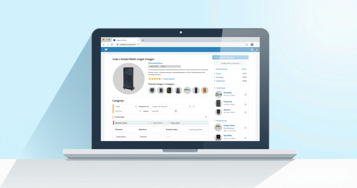 Campos obrigatórios destacados em exemplo de catálogo digital B2B 