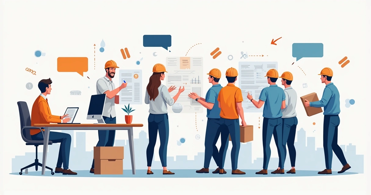 Fluxo de comunicação entre equipe, fornecedores, cliente e shopping 