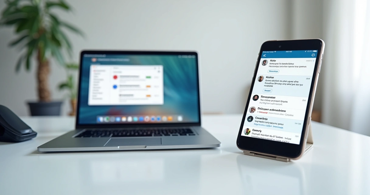 Comparando ferramentas de contato: email, LinkedIn, telefone 