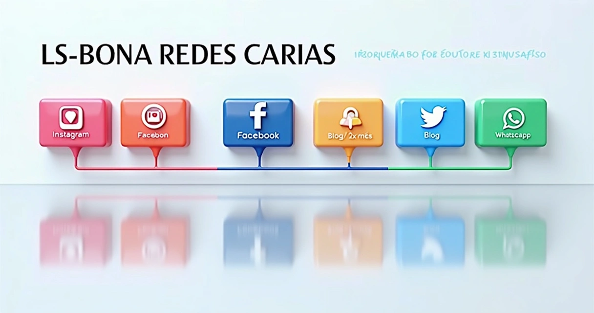 Quadro com redes sociais e frequência semanal de postagem 