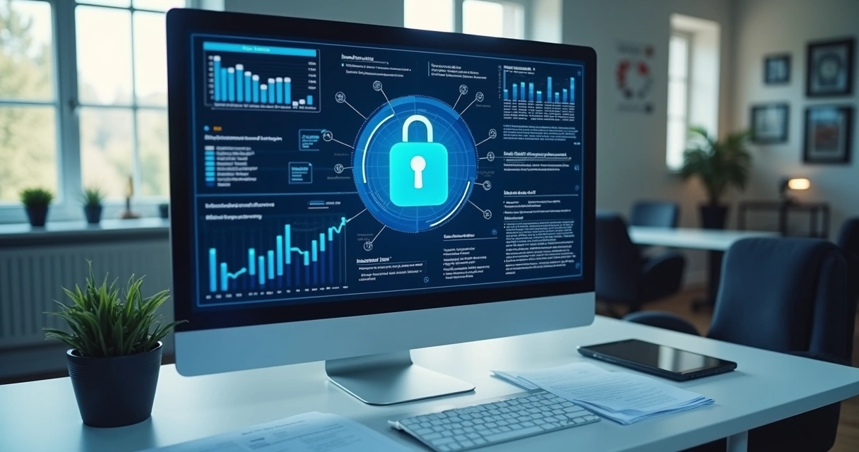 Interface digital segura do canal de denúncias exibida em computador moderno 