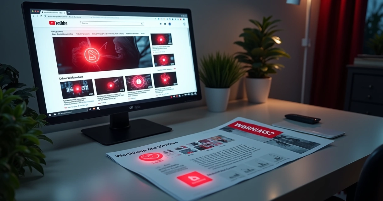 Identificação de alerta de risco em campanha com canal do YouTube 