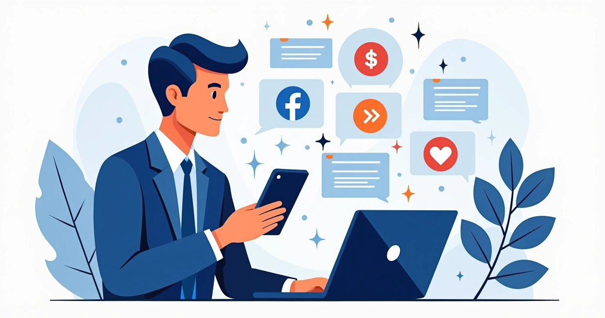 Candidato usando redes sociais em campanha digital