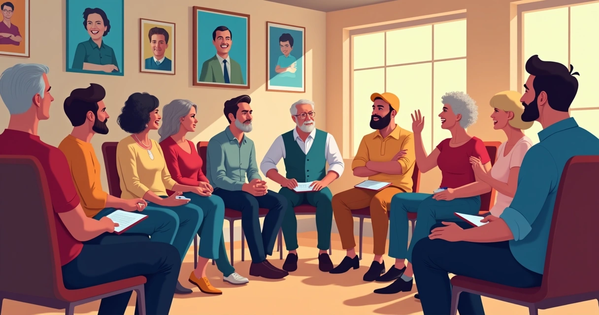 Candidato reunido em roda com terceiridade, jovens e trabalhadores 