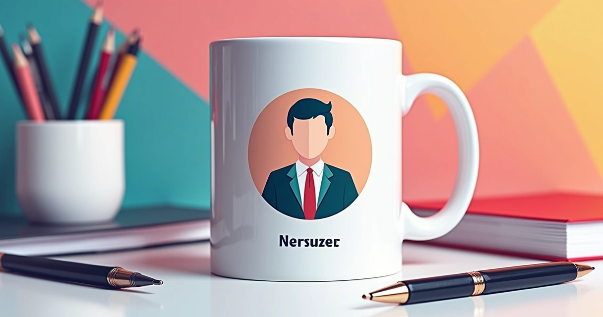 Caneca personalizada com logo da empresa e cores corporativas 
