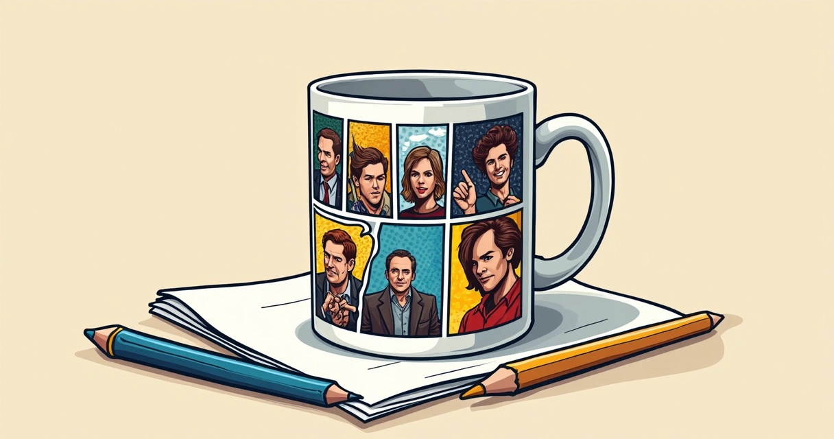 Caneca personalizada com ilustração de filme 