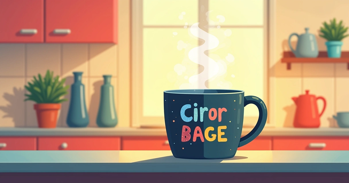 Caneca mágica preta revela imagem colorida com líquido quente 