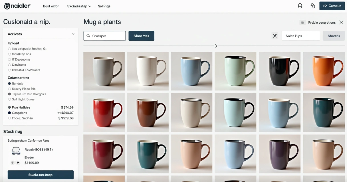 Loja virtual com catálogo de canecas personalizadas