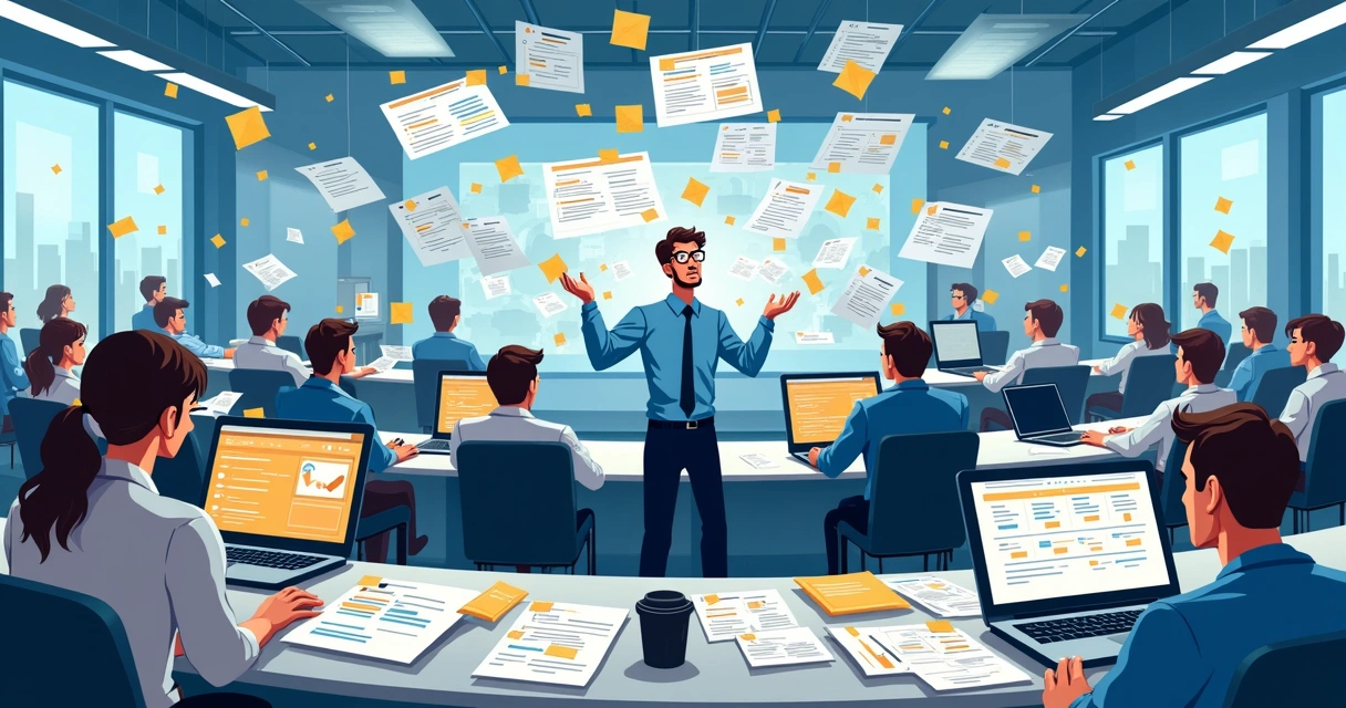 Colaboradores perdidos entre planilhas, e-mails e telas de sistemas diferentes 