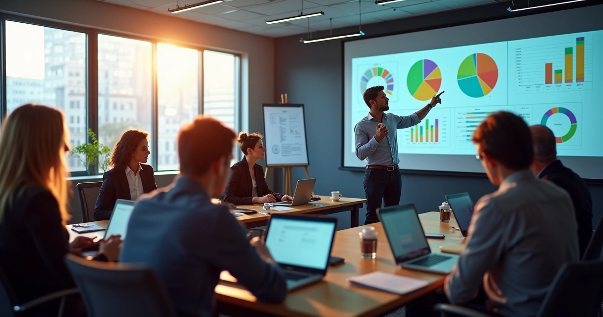 Colaboradores atentos participando de treinamento presencial