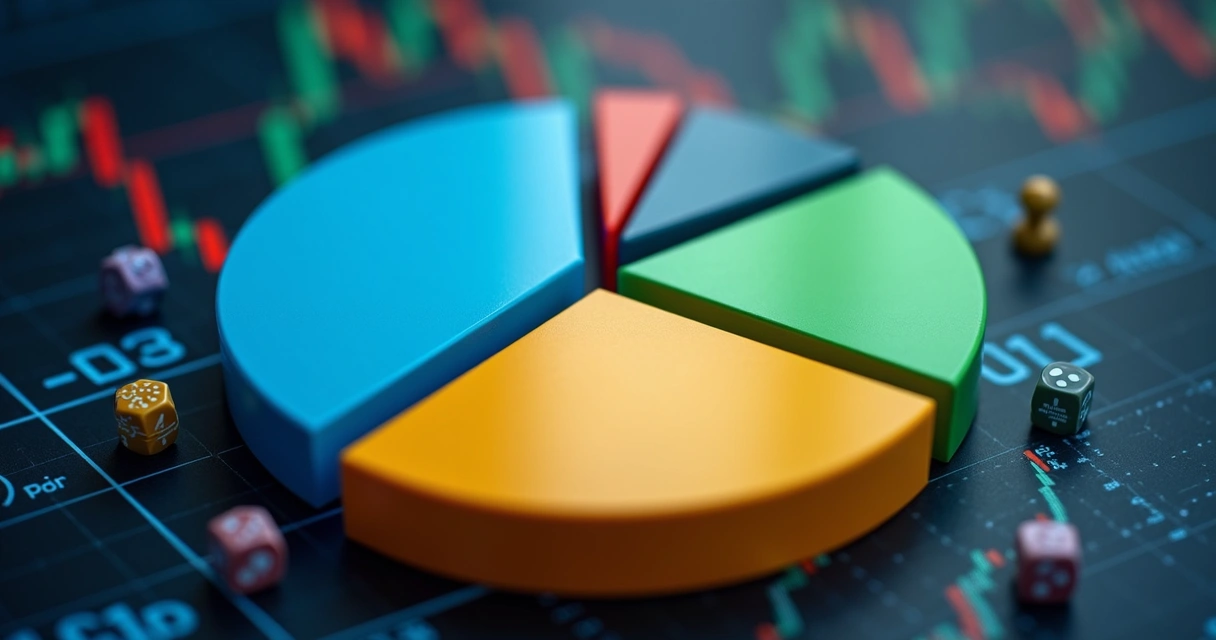 Pie chart showing capital allocation among asset classes 