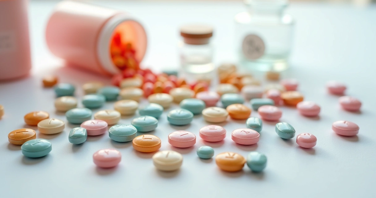 Diferentes cápsulas de medicamentos personalizadas 