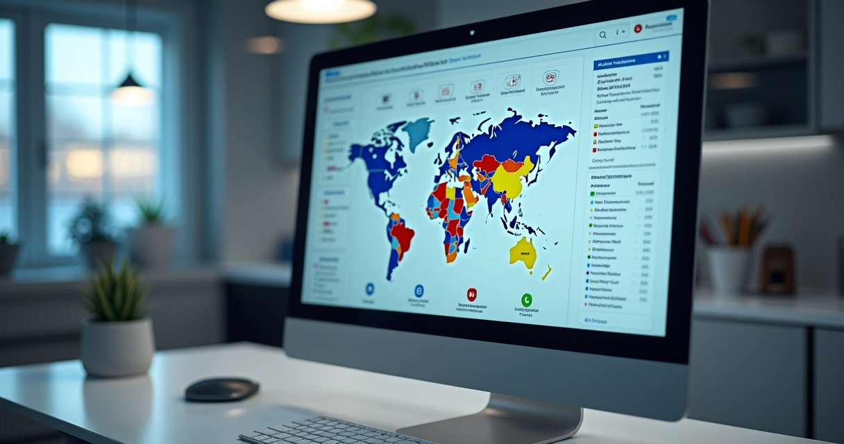 Tela com gráficos de captação de leads e anúncios segmentados por localização e tipo de tratamento 