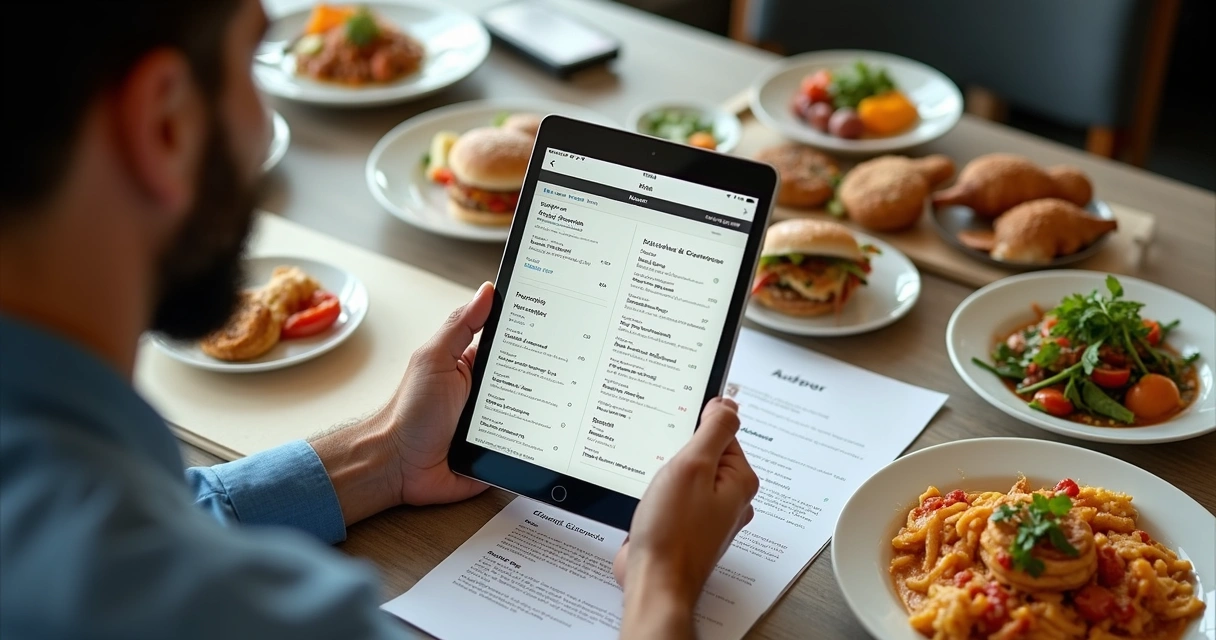 Cardápio de delivery com pratos fotografados em estúdio 
