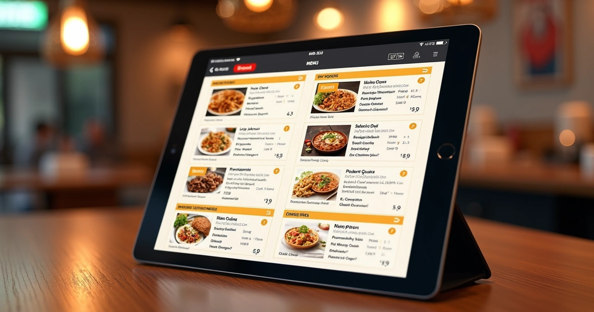 Cardápio digital de delivery com múltiplas marcas e opções destacadas