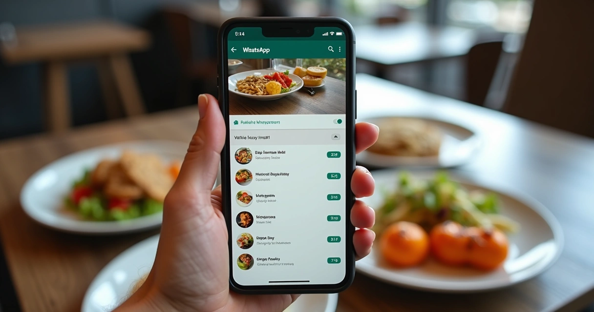Menu digital de restaurante no WhatsApp 