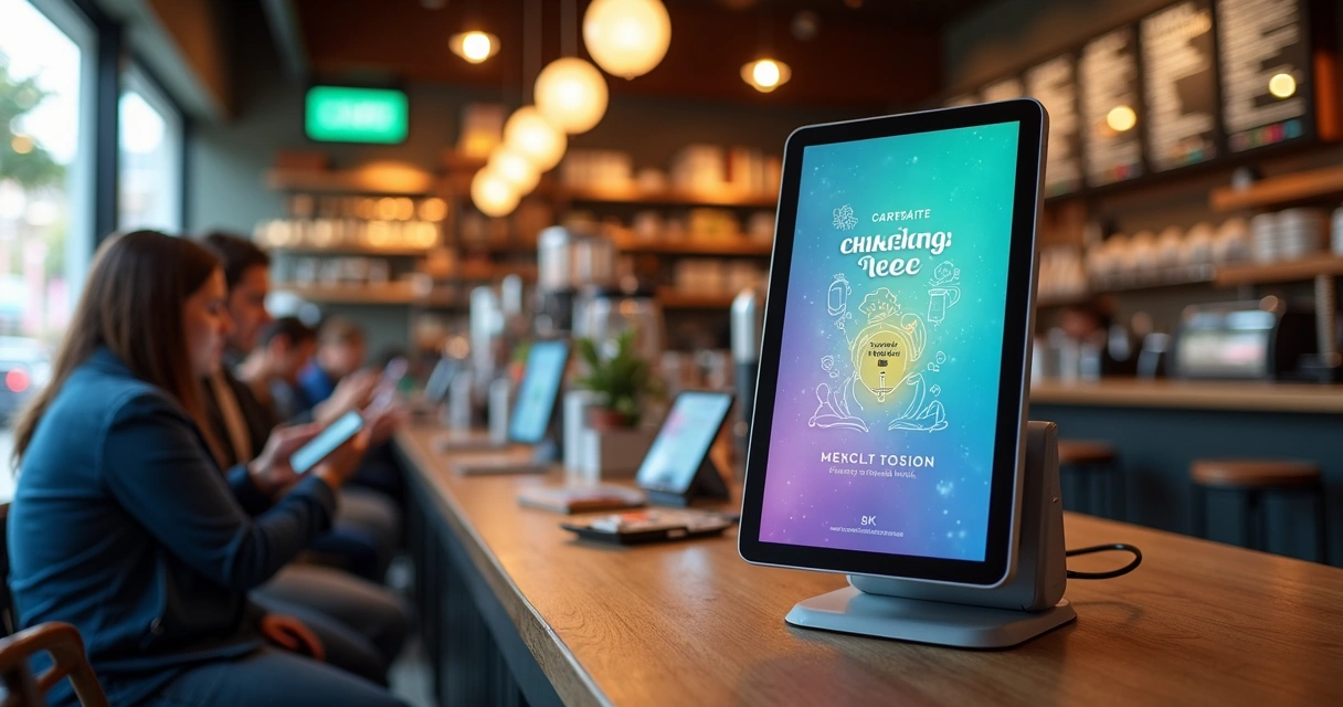 Totem carregador de celular instalado em comércio 