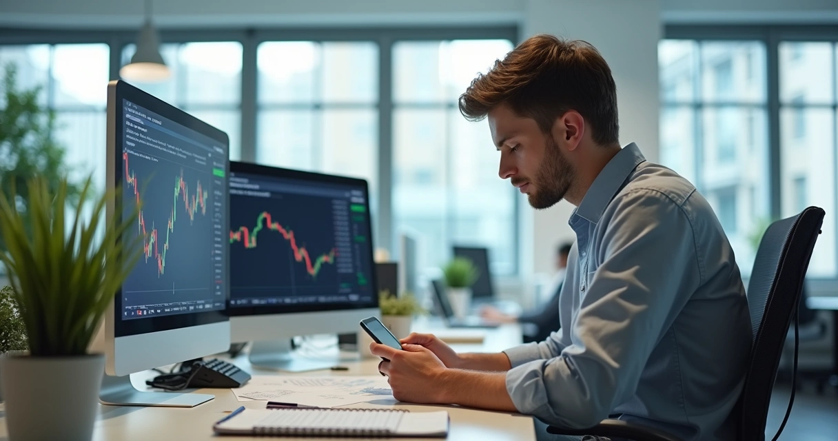 Profissional estudando certificação para carreira no mercado financeiro 