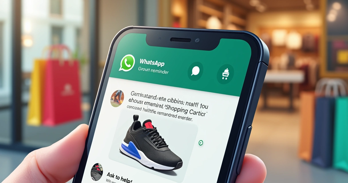 Mensagem automática de WhatsApp lembrando sobre carrinho abandonado