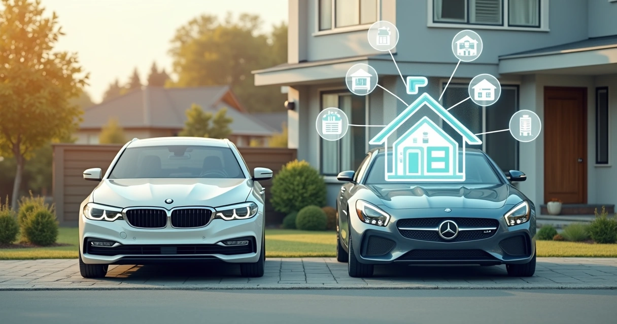 Carro e casa com despesas destacadas 