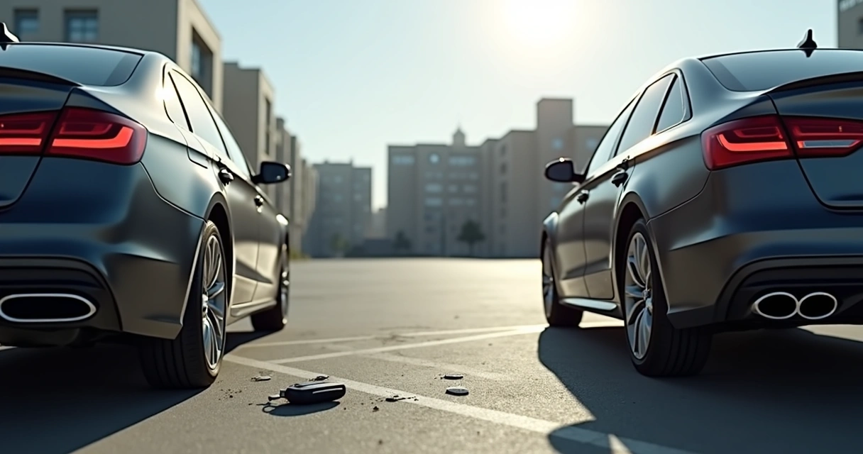 Vaga vazia de estacionamento onde havia um carro 