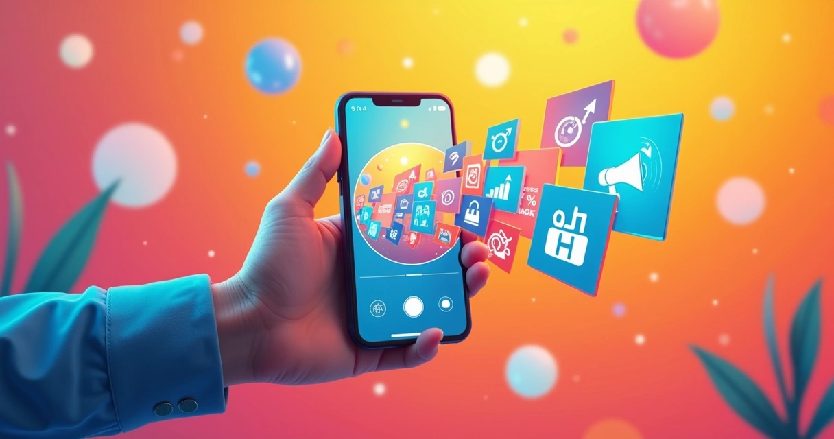 Infográfico carrossel colorido com dicas de redes sociais