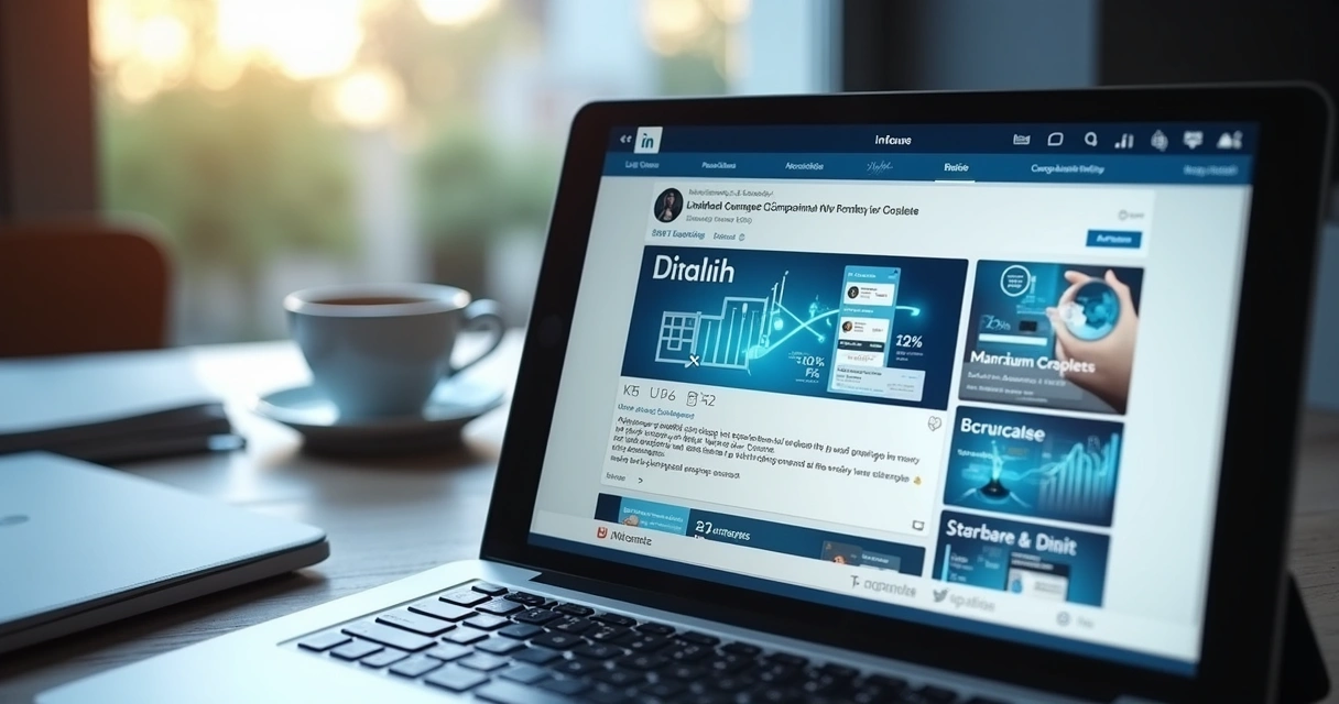 Carrossel de LinkedIn com gráficos e imagens de impacto. 