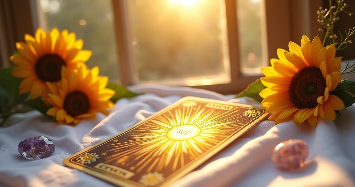 Cartas do tarot abertas sob luz do sol 