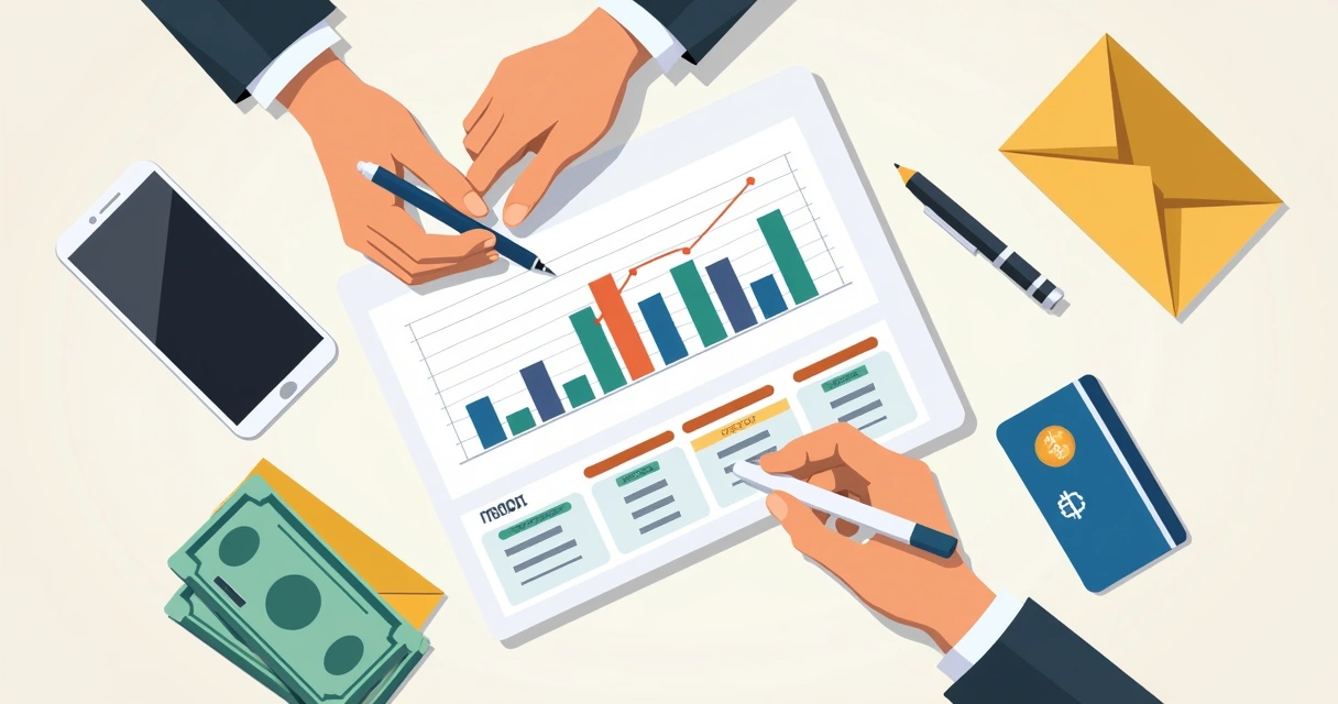 Pessoa preenchendo planilha para controle de dívidas de cartão 