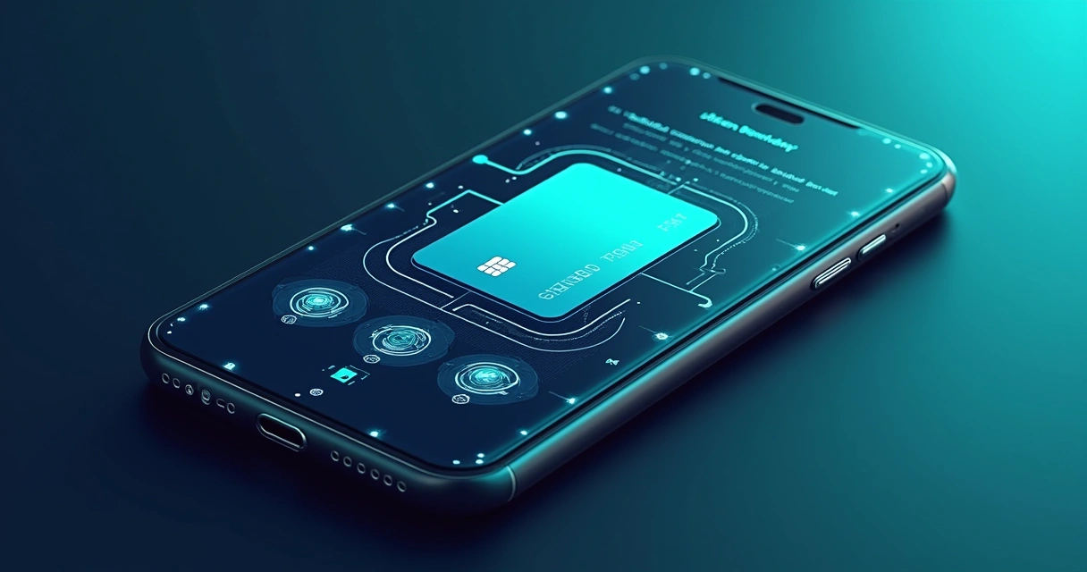 App mostrando cartão de crédito virtual personalizado, integrações de APIs e autenticação facial 