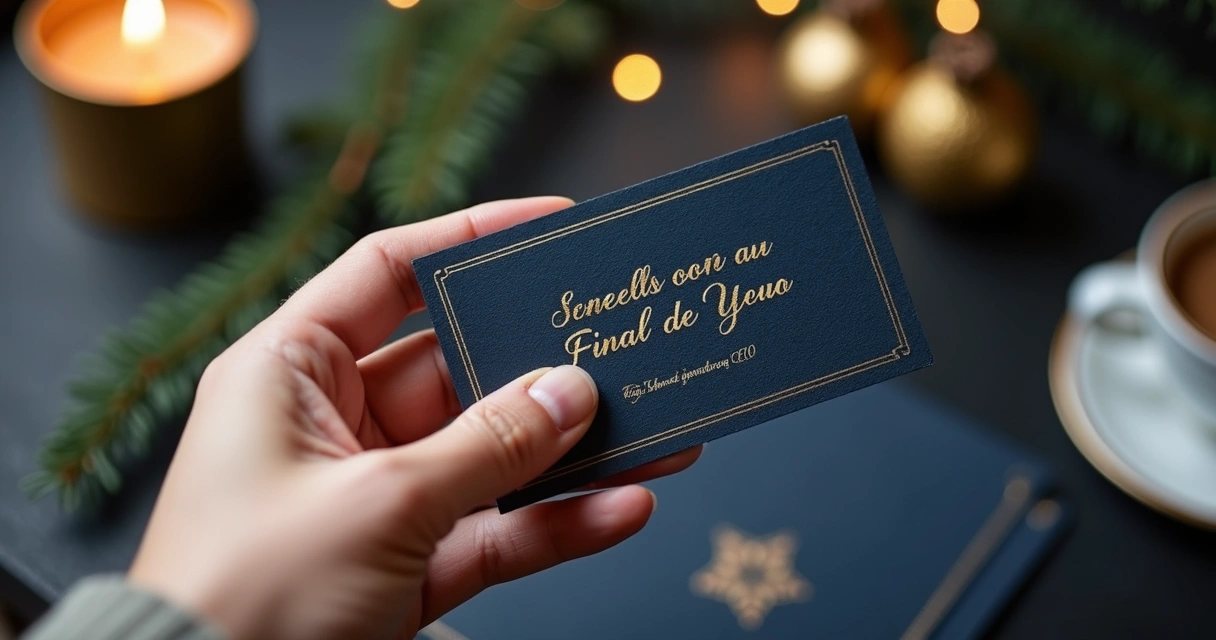 Cartão de mensagem corporativa personalizada 