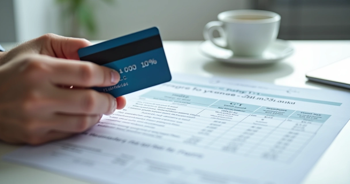 Cartão de crédito ao lado de proposta de desconto para tratamento odontológico 