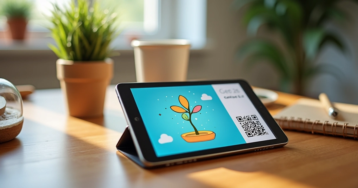 Cartão presente digital personalizado com QR Code 