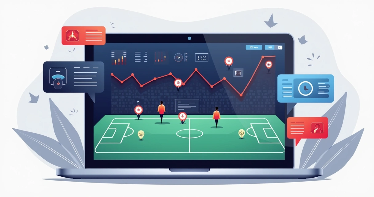 Tela tática com cartão vermelho e variação das odds ao vivo