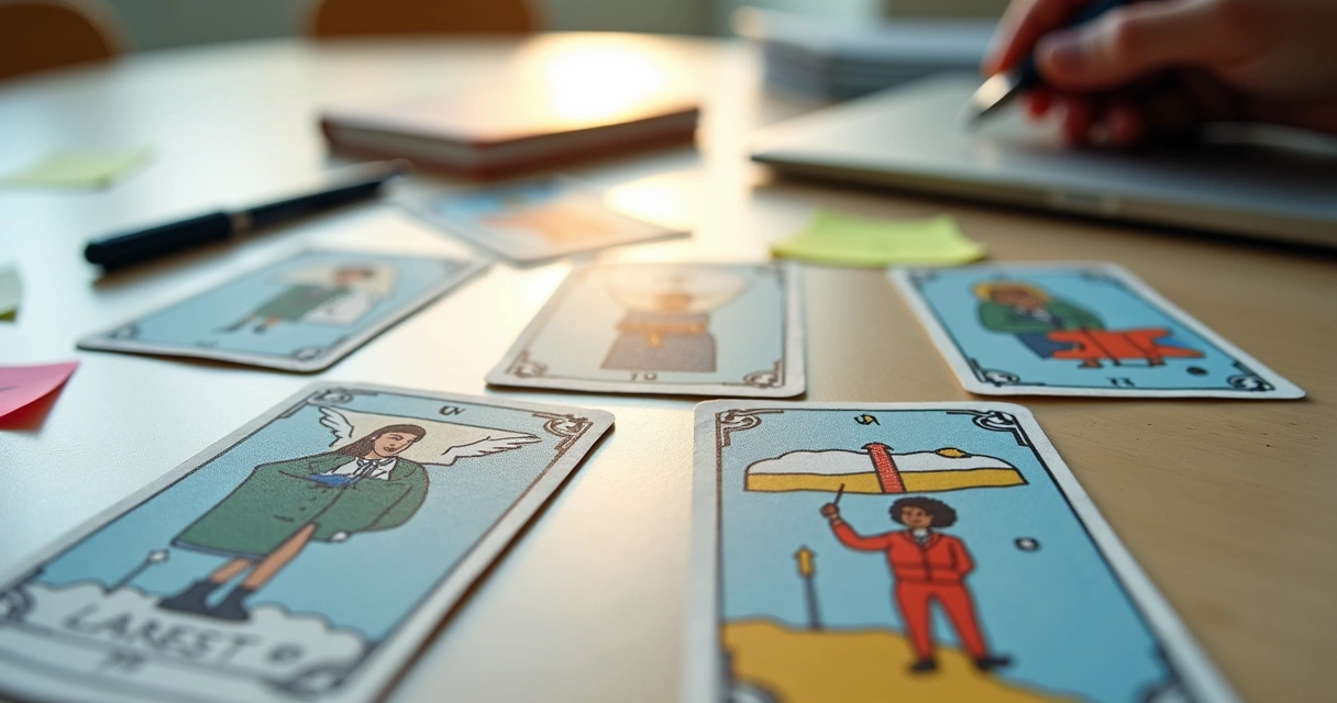 Cartas de tarot voltadas para escolhas de carreira 