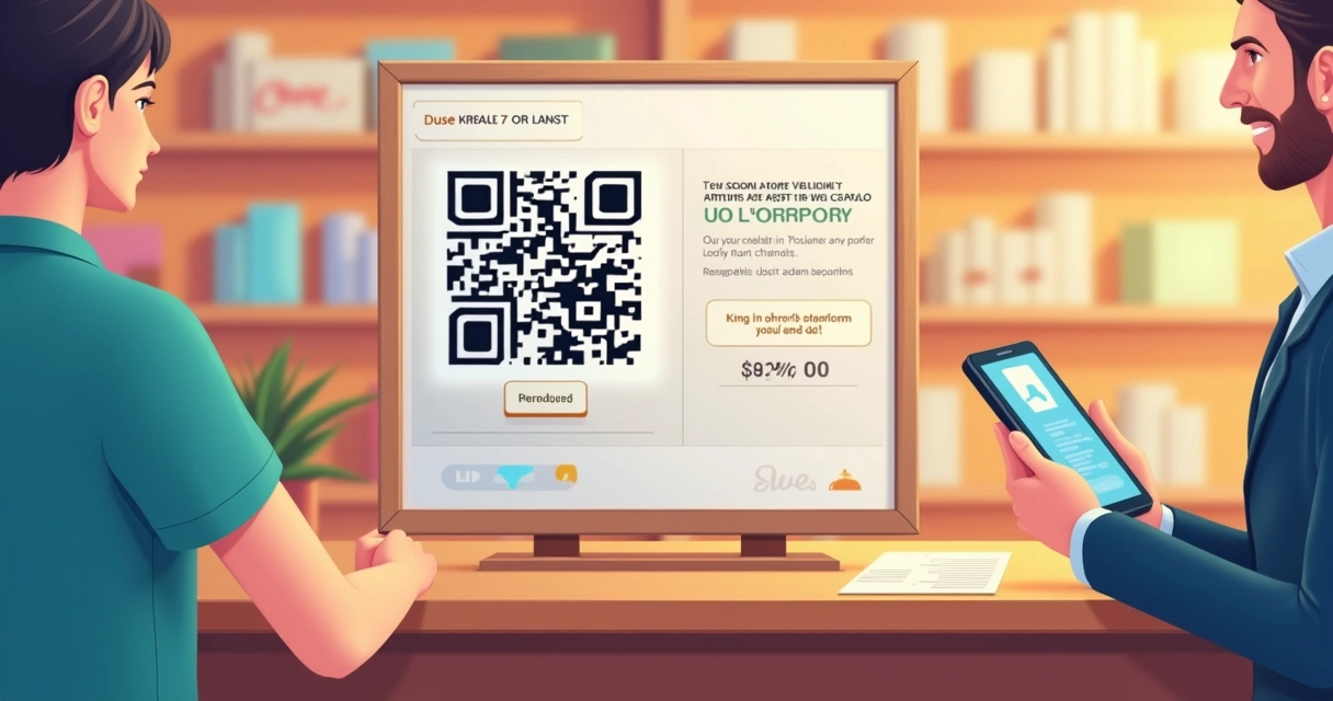 Cartaz com QR code levando ao catálogo 