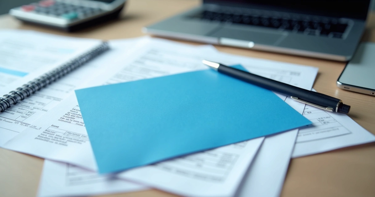 Documentos de trabalho e carteira profissional sobre mesa de escritório 
