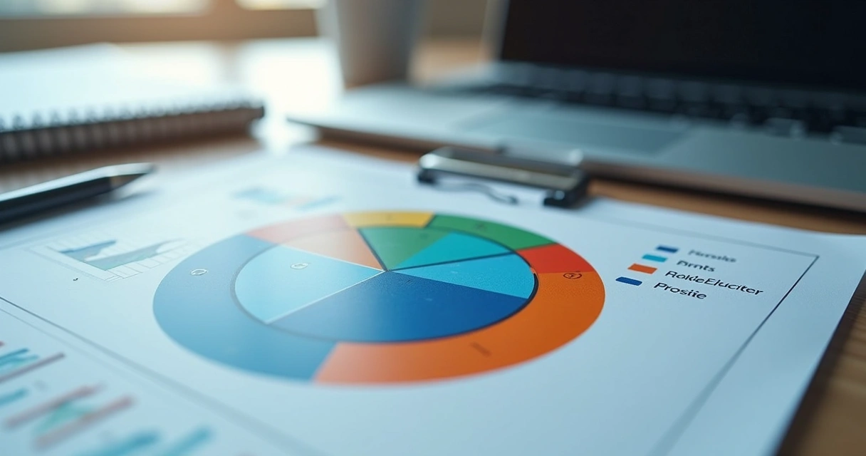 Carteira de investimentos simulada mostra ativos variados em gráfico colorido 