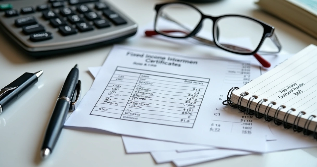 Carteira de investimentos diversificada com títulos de renda fixa, CDB, LCI e nota fiscal 