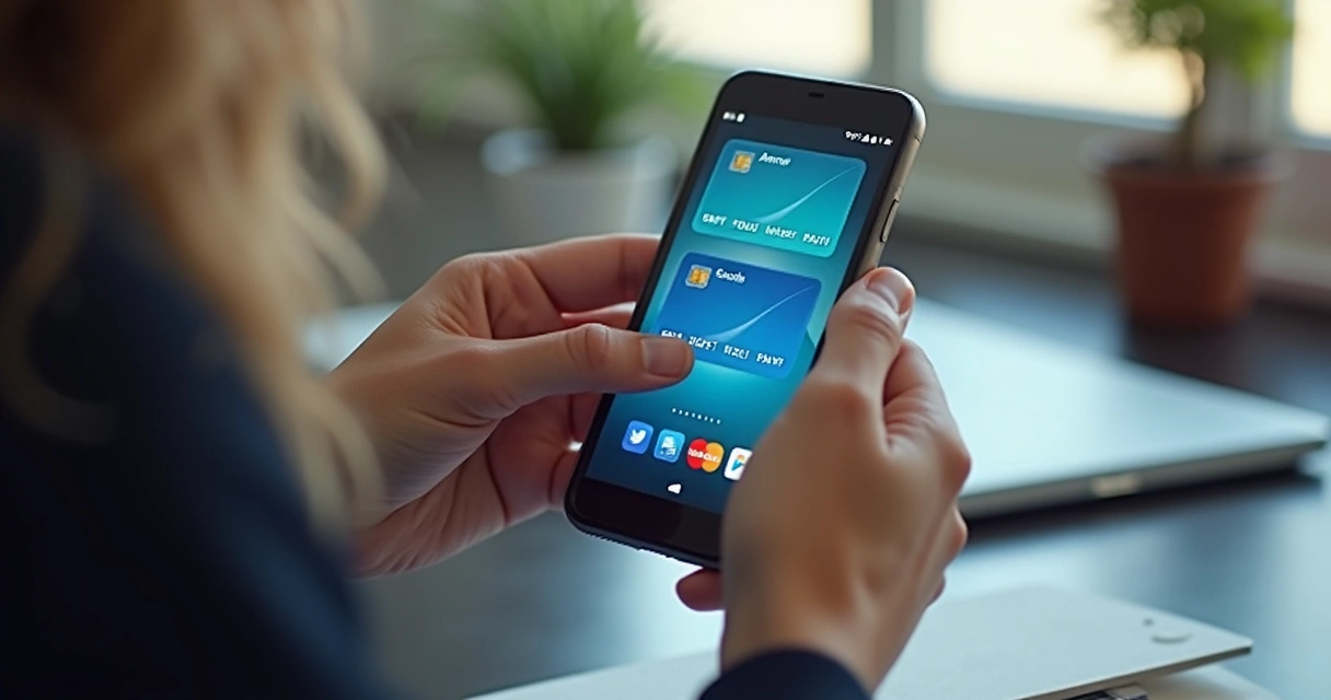 Cartões virtuais e carteiras digitais integradas em smartphone 