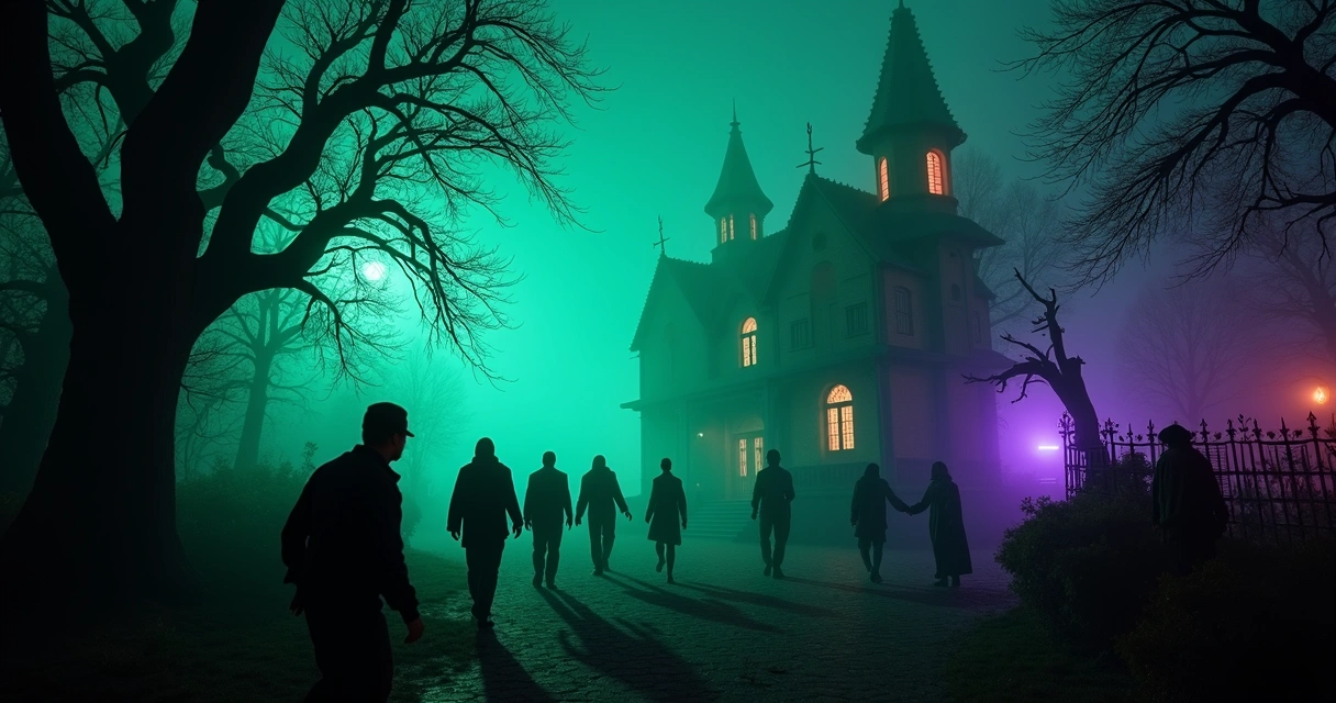 Casa mal-assombrada decorada para Halloween em Orlando