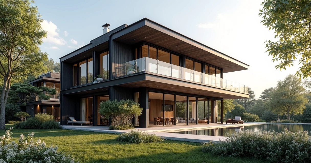 Projeto de casa moderna com estrutura metálica 