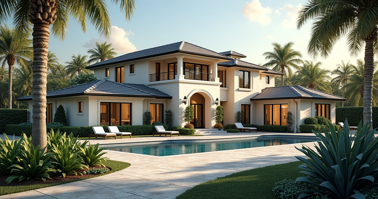Exclusive luxury home in Orlando with garden. 