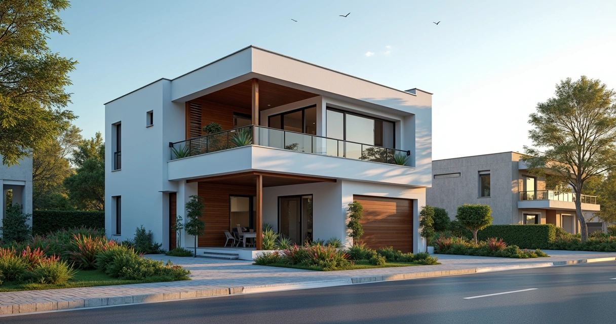 Fachada de casa moderna em bairro residencial em Paulínia com jardim bem cuidado e garagem 