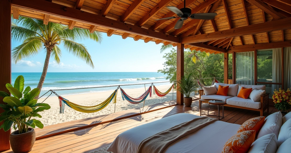 Casa com vista para o mar em Maragogi, decorada e arejada, com varanda e coqueiros