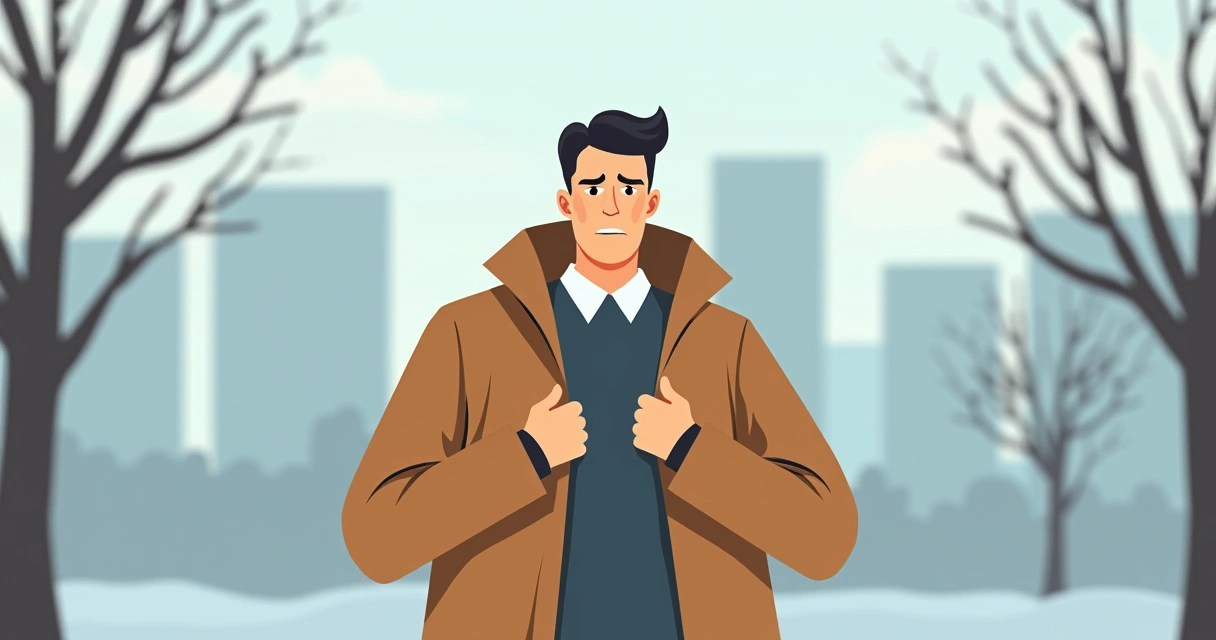 Homem vestindo casaco masculino grande e desajustado