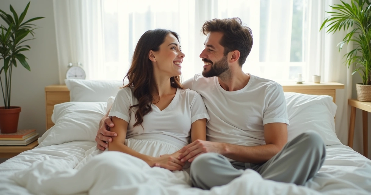 Casal trocando gesto carinhoso