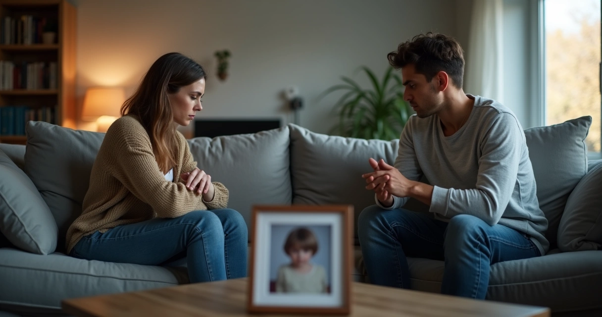Casal sentado no sofá de costas um para o outro em silêncio mostrando distância emocional 