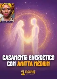 Representação artística de um casamento energético com figuras humanas translucidas se tocando