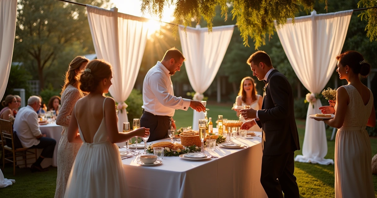 Mini wedding elegante com buffet de crepe em Orlando 